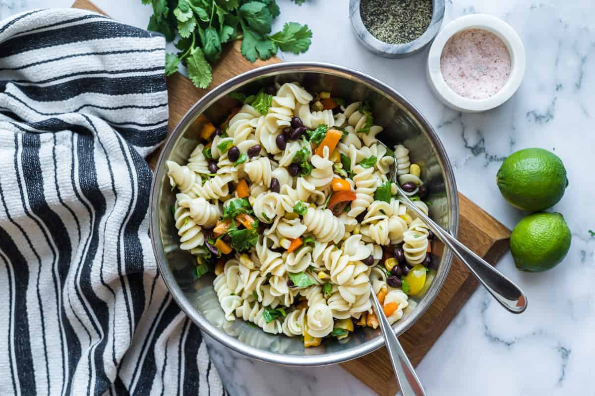 Toddler Friendly Southwest Pasta Salad