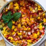 fruit salsa and cinnamon chips